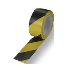 Cinta señalización PVC adhesivo 33m. Amarilla/Negra. MIARCO