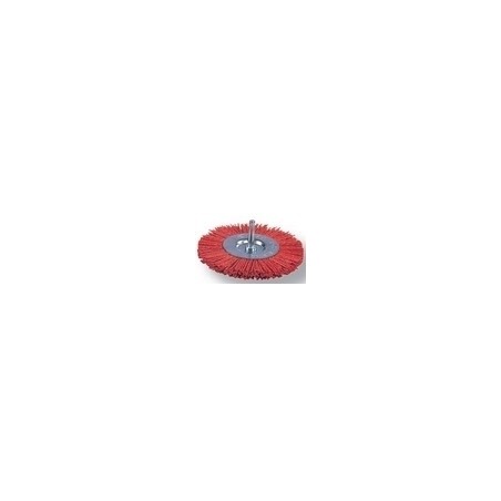 Cepillo circular nylon/corindón ø75mm Grano grueso rojo