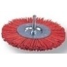 Cepillo circular nylon/corindón ø75mm Grano grueso rojo