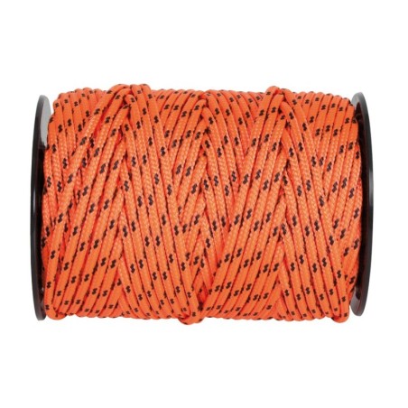 Cuerda poliéster trenzada Ø3x50m fluorescente Naranja-negro