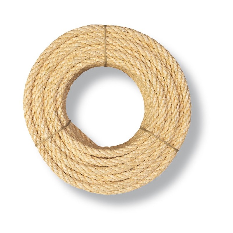 Cuerda sisal fibra natural Ø10mm Rollo 100m