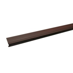 Burlete bajo puerta PVC autoadhesivo con cepillo 100cm marrón