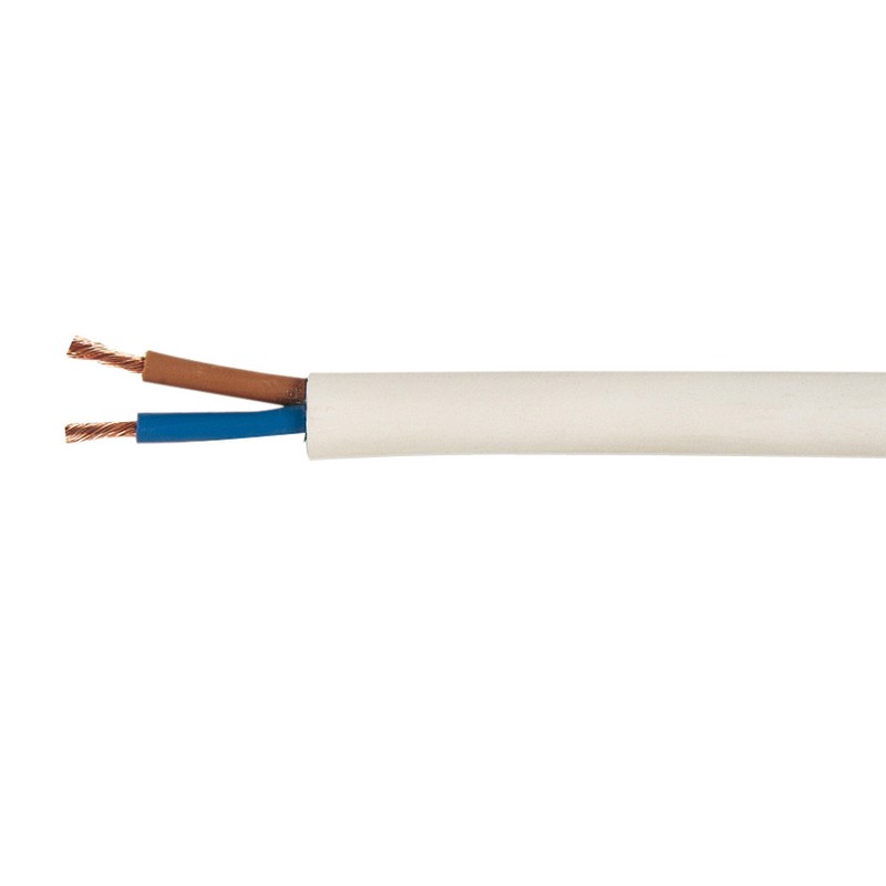 Cable eléctrico manguera blanca Rollo 100m