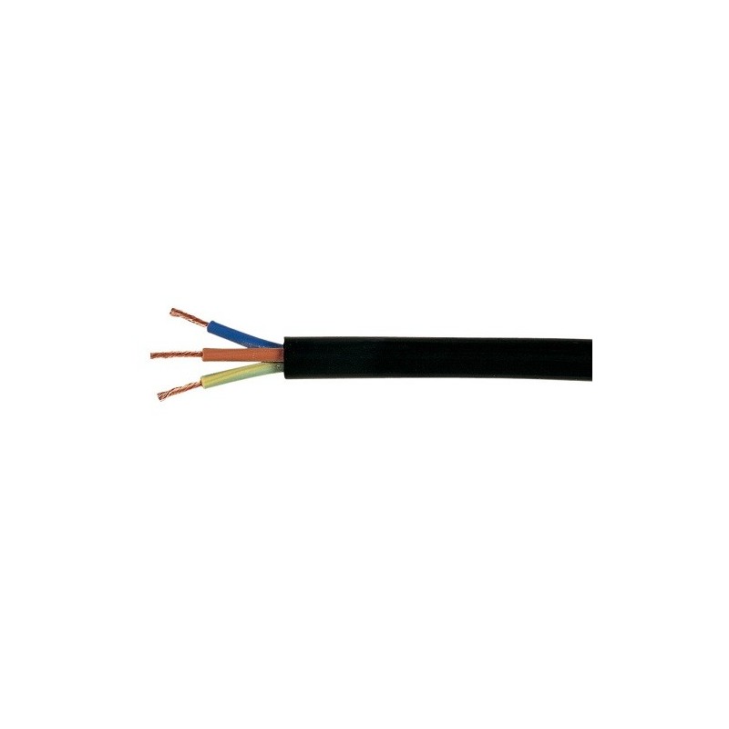 Cable eléctrico manguera negro 1KV 2x1