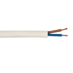 Cable eléctrico manguera plana blanco Rollo 100m